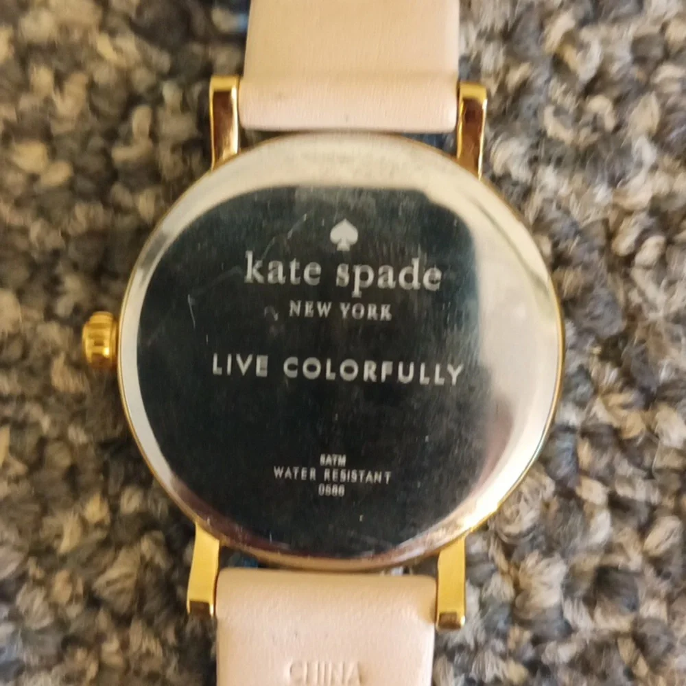 Kate Spade Live Colorfully beige gold rhinestone women's watch